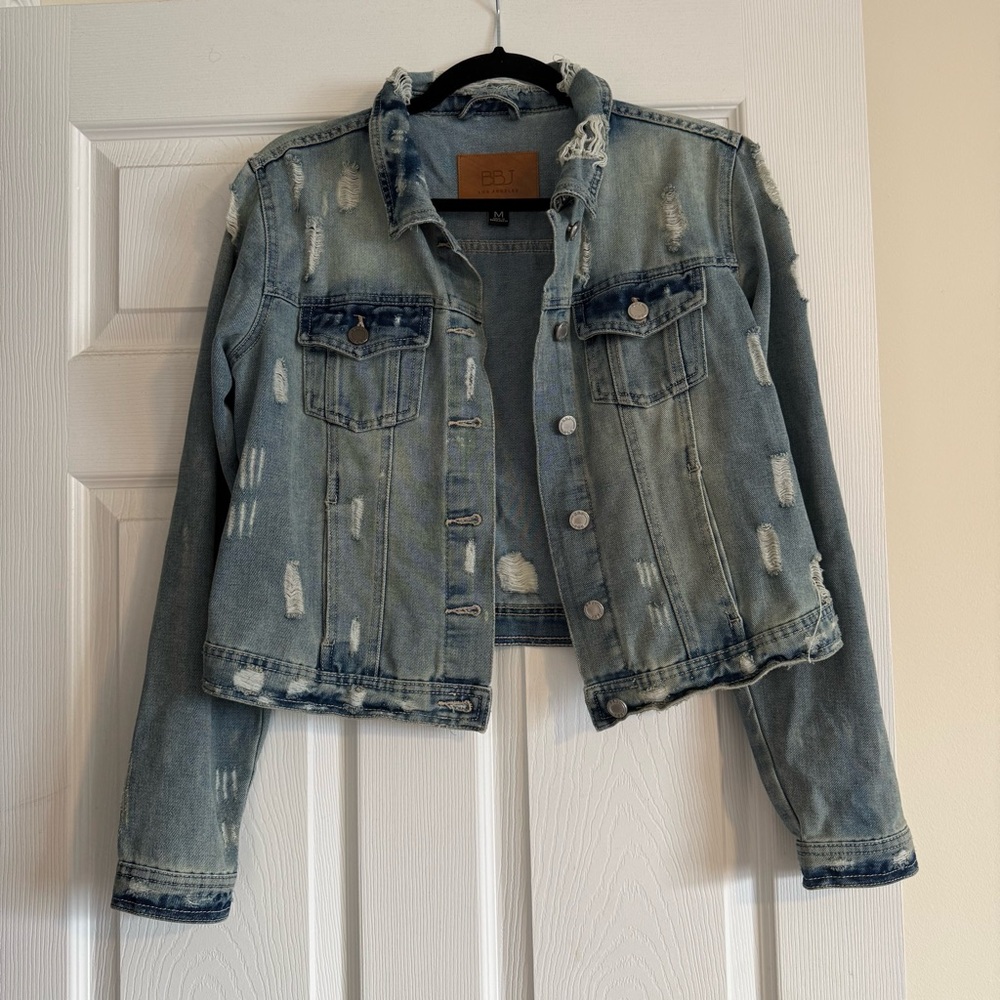 BBJ Distressed Denim Jacket // Medium